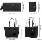 Dames Laptoptas Handtas Zwart PU Leer 28% Korting