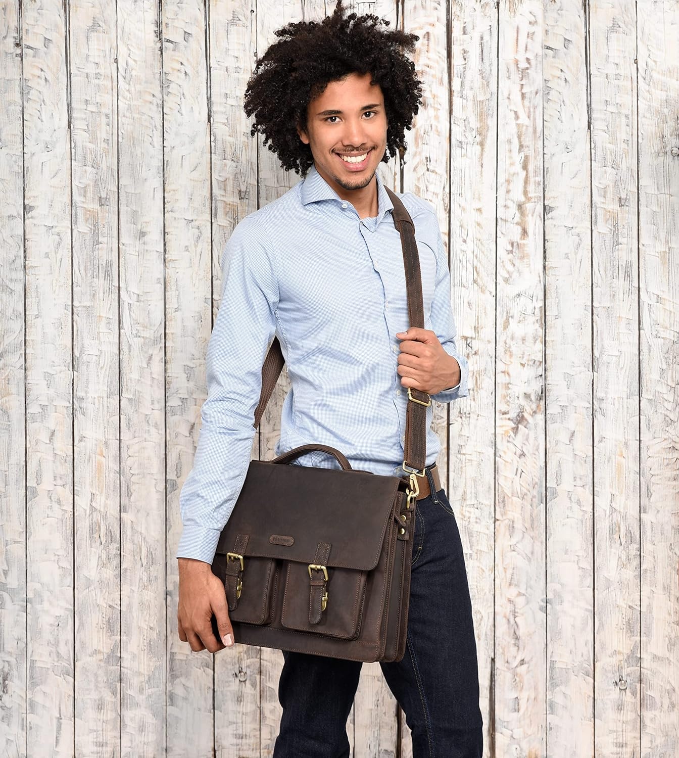 Leren Aktetas Donkerbruin - 35% Korting | Laptops tot 15"