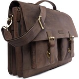 Leren Aktetas Donkerbruin - 35% Korting | Laptops tot 15"