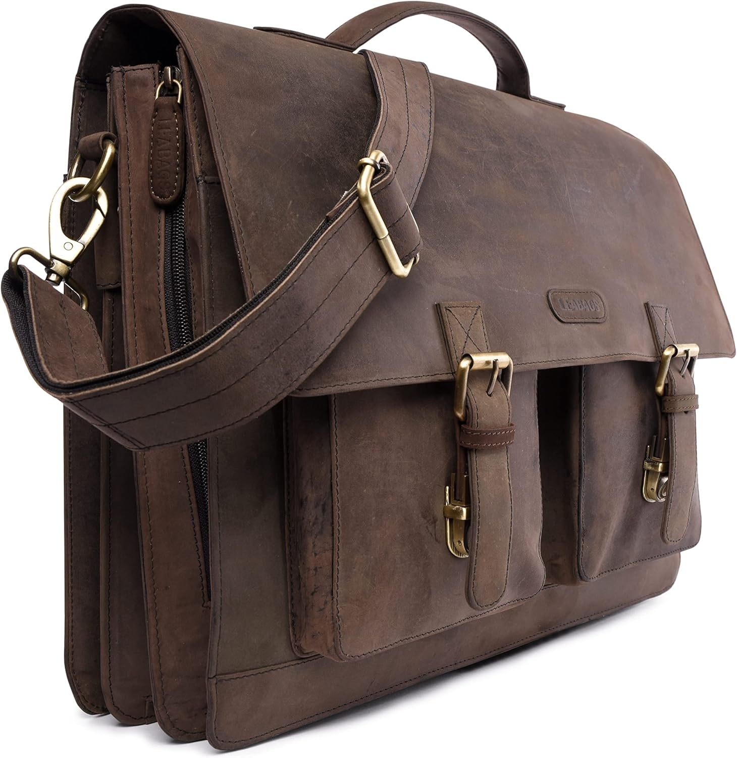 Leren Aktetas Donkerbruin - 35% Korting | Laptops tot 15"
