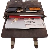 Leren Aktetas Donkerbruin - 35% Korting | Laptops tot 15"