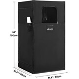 Draagbare Infraroodsauna Tent (35% Korting!) 80x80x150cm Zwart