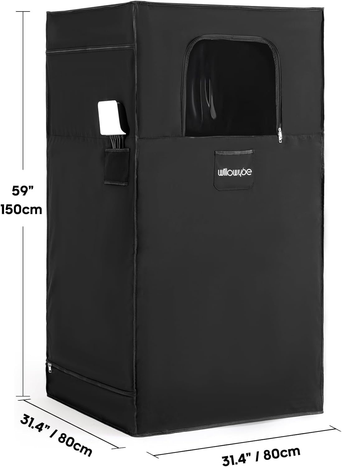 Draagbare Infraroodsauna Tent (35% Korting!) 80x80x150cm Zwart