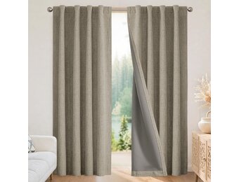 Verduisterende Gordijnen Linnenlook 140x220cm (2 stuks) | -34%