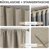 Verduisterende Gordijnen Linnenlook 140x220cm (2 stuks) | -34%