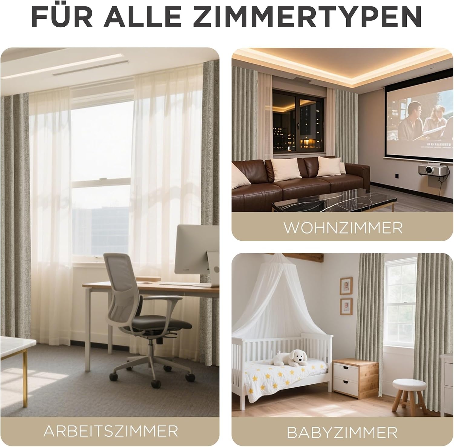 Verduisterende Gordijnen Linnenlook 140x220cm (2 stuks) | -34%