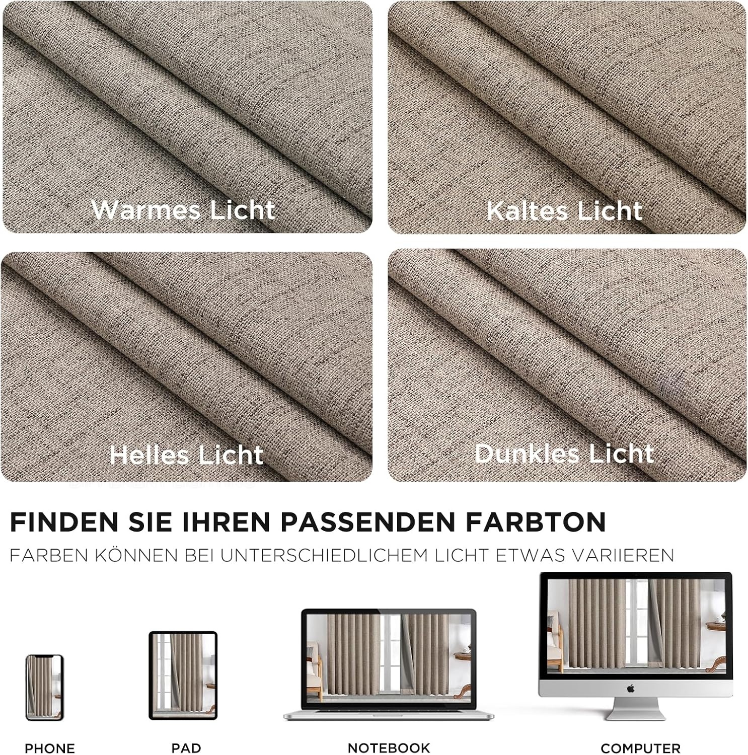 Verduisterende Gordijnen Linnenlook 140x220cm (2 stuks) | -34%