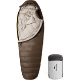 Slaapzak Outdoor -15°C | 700g Dons | Maat L Donkerbruin | 30% Korting