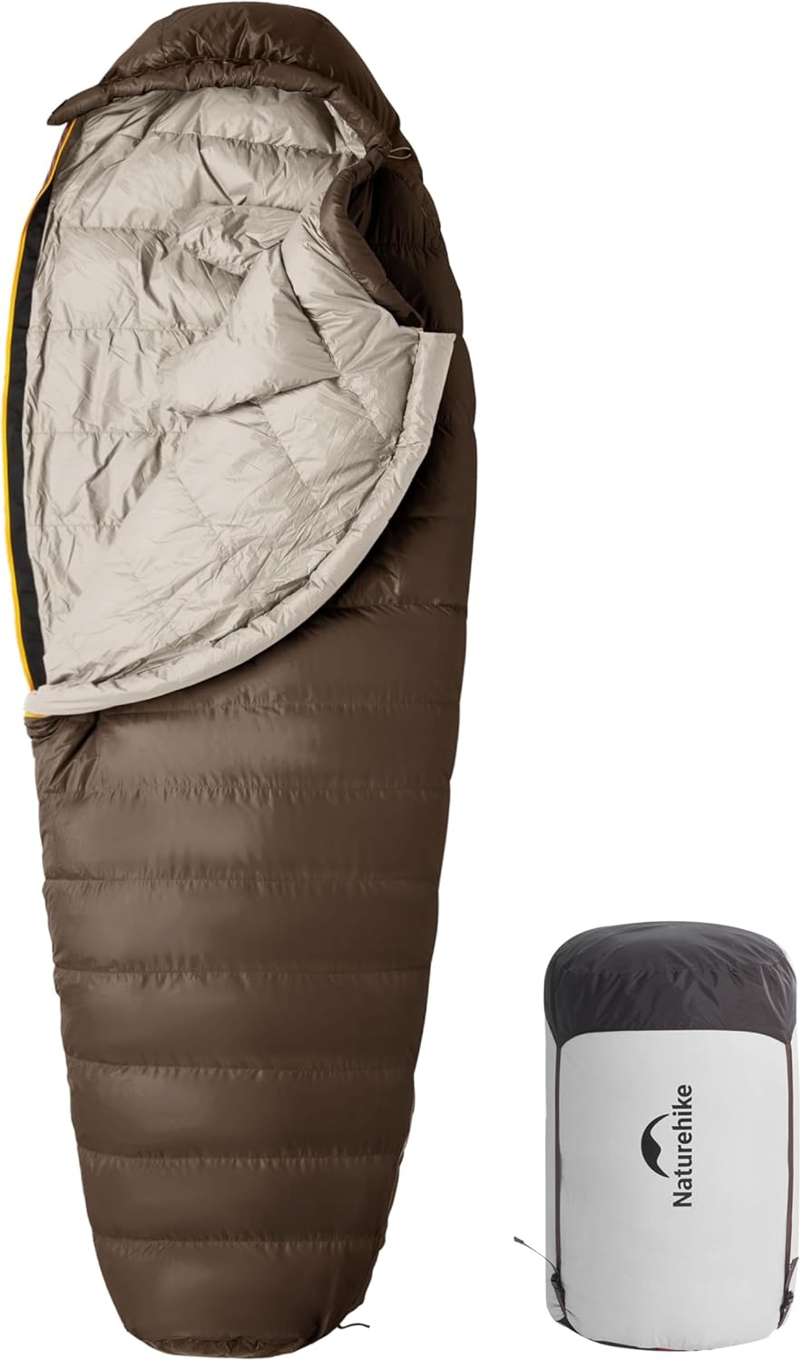 Slaapzak Outdoor -15°C | 700g Dons | Maat L Donkerbruin | 30% Korting