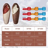Slaapzak Outdoor -15°C | 700g Dons | Maat L Donkerbruin | 30% Korting