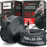 Fietsbinnenbanden 700x32-38c (2 stuks) met 48mm Presta ventiel - 75% Korting!