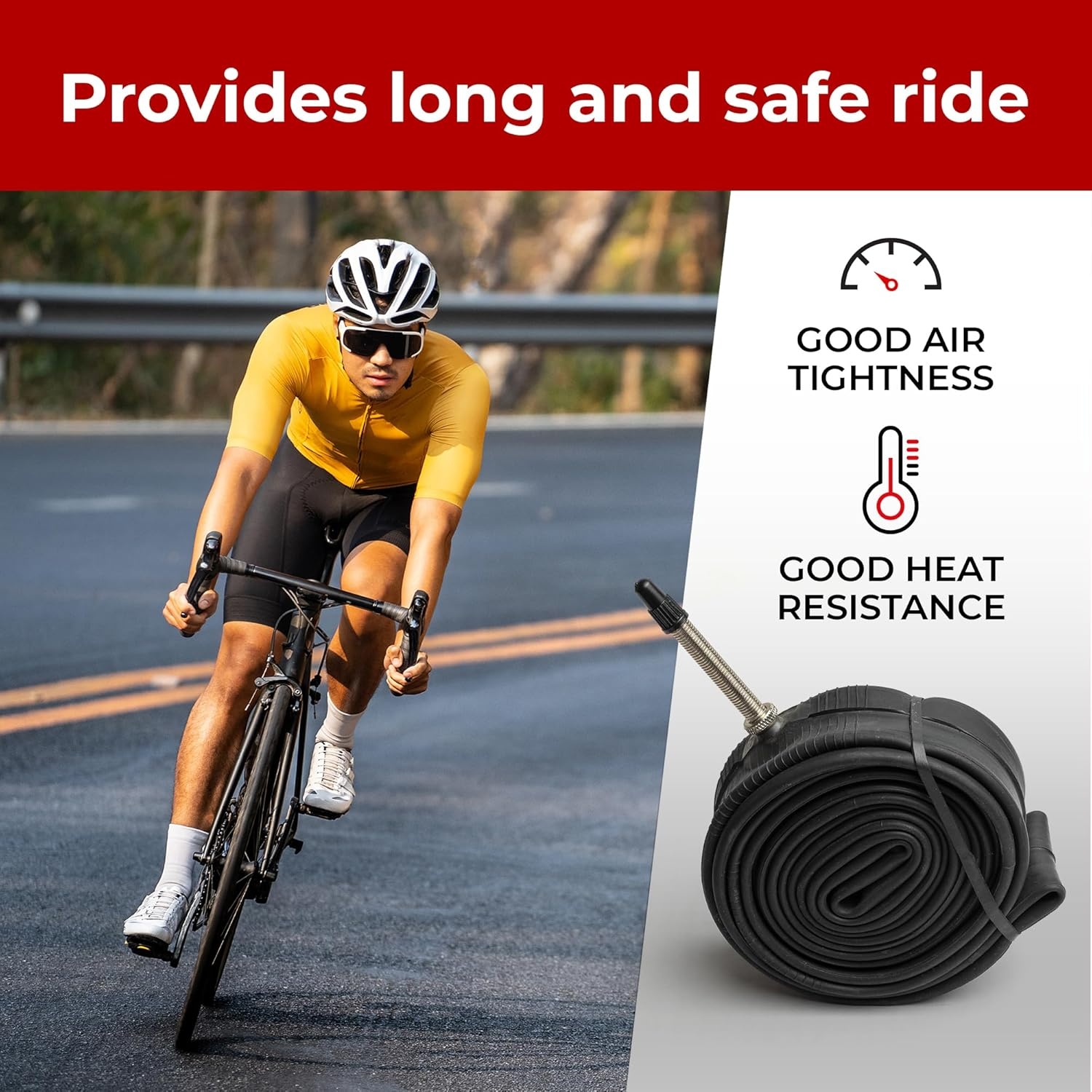 Fietsbinnenbanden 700x32-38c (2 stuks) met 48mm Presta ventiel - 75% Korting!
