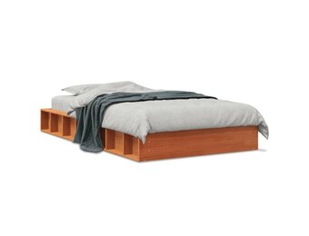 vidaXL Bedframe Grenenhout Wasbruin 100x200cm | 34% Korting
