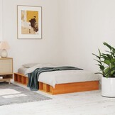 vidaXL Bedframe Grenenhout Wasbruin 100x200cm | 34% Korting
