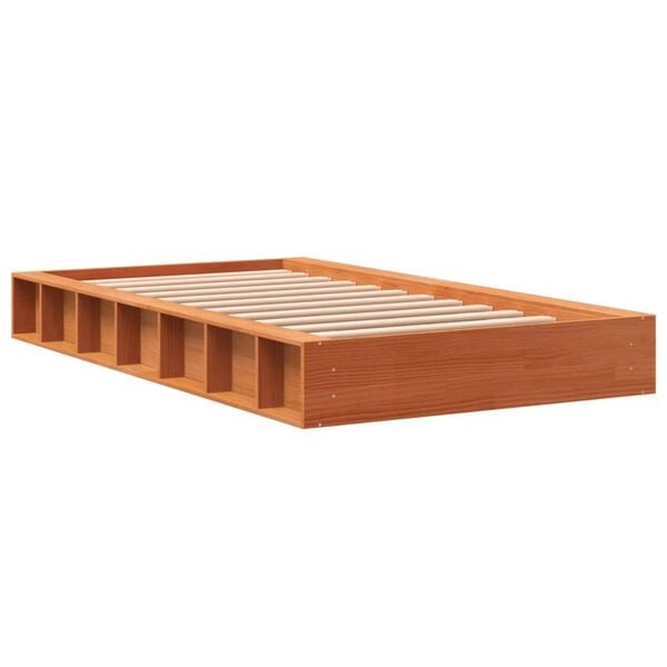 vidaXL Bedframe Grenenhout Wasbruin 100x200cm | 34% Korting