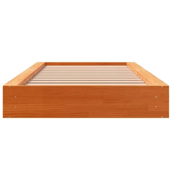 vidaXL Bedframe Grenenhout Wasbruin 100x200cm | 34% Korting