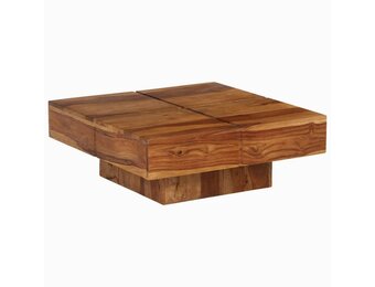 Massief Acaciahout Salontafel 80x80cm - 41% Korting!