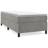 Lichtgrijs Fluweel Bedframe 90x200cm - 34% Korting!