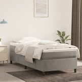 Lichtgrijs Fluweel Bedframe 90x200cm - 34% Korting!
