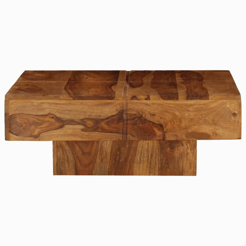 Massief Acaciahout Salontafel 80x80cm - 41% Korting!