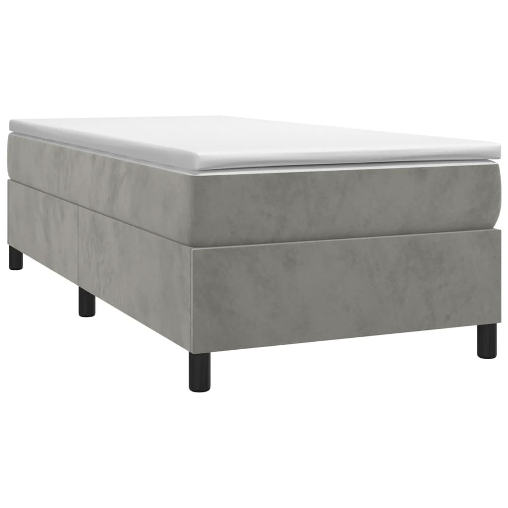 Lichtgrijs Fluweel Bedframe 90x200cm - 34% Korting!