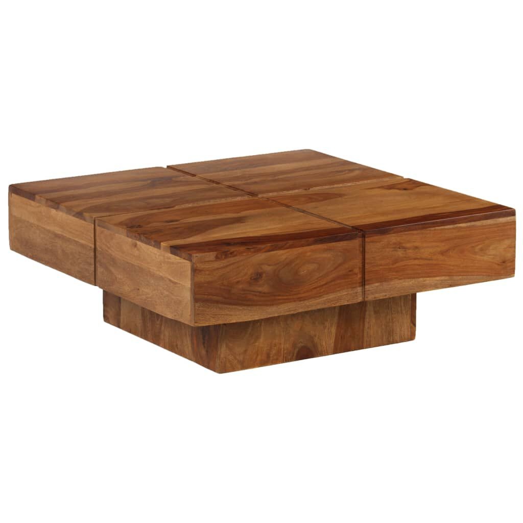 Massief Acaciahout Salontafel 80x80cm - 41% Korting!