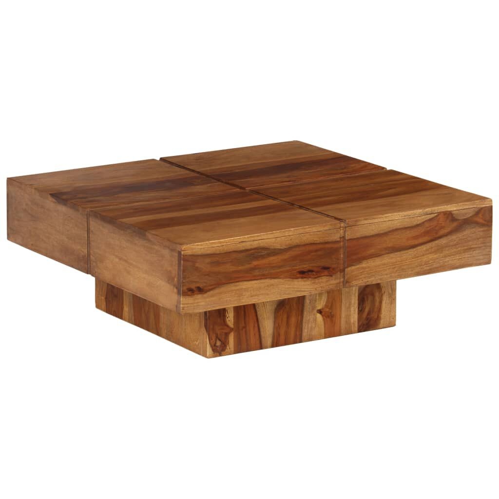 Massief Acaciahout Salontafel 80x80cm - 41% Korting!