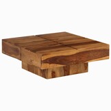 Massief Acaciahout Salontafel 80x80cm - 41% Korting!