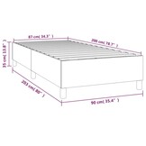 Lichtgrijs Fluweel Bedframe 90x200cm - 34% Korting!