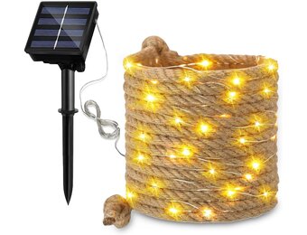 Solarlampen Touw 15m 300 LED Warm Wit - 32% Korting!