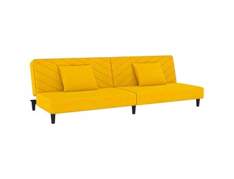 Geel Fluweel Slaapbank (2-zits) - 35% Korting