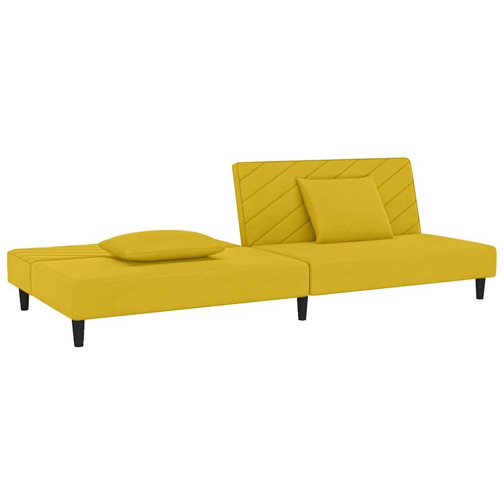 Geel Fluweel Slaapbank (2-zits) - 35% Korting