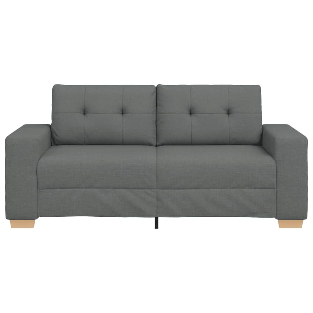 vidaXL Loveseat bank 140 cm stof donkergrijs