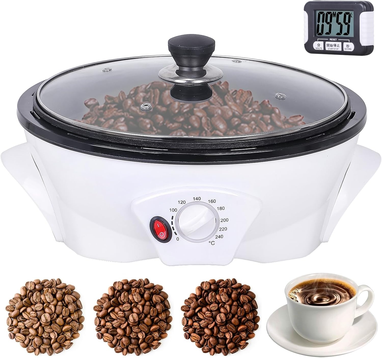 YUCHENGTECH Koffiebrander 500g (54% Korting!)