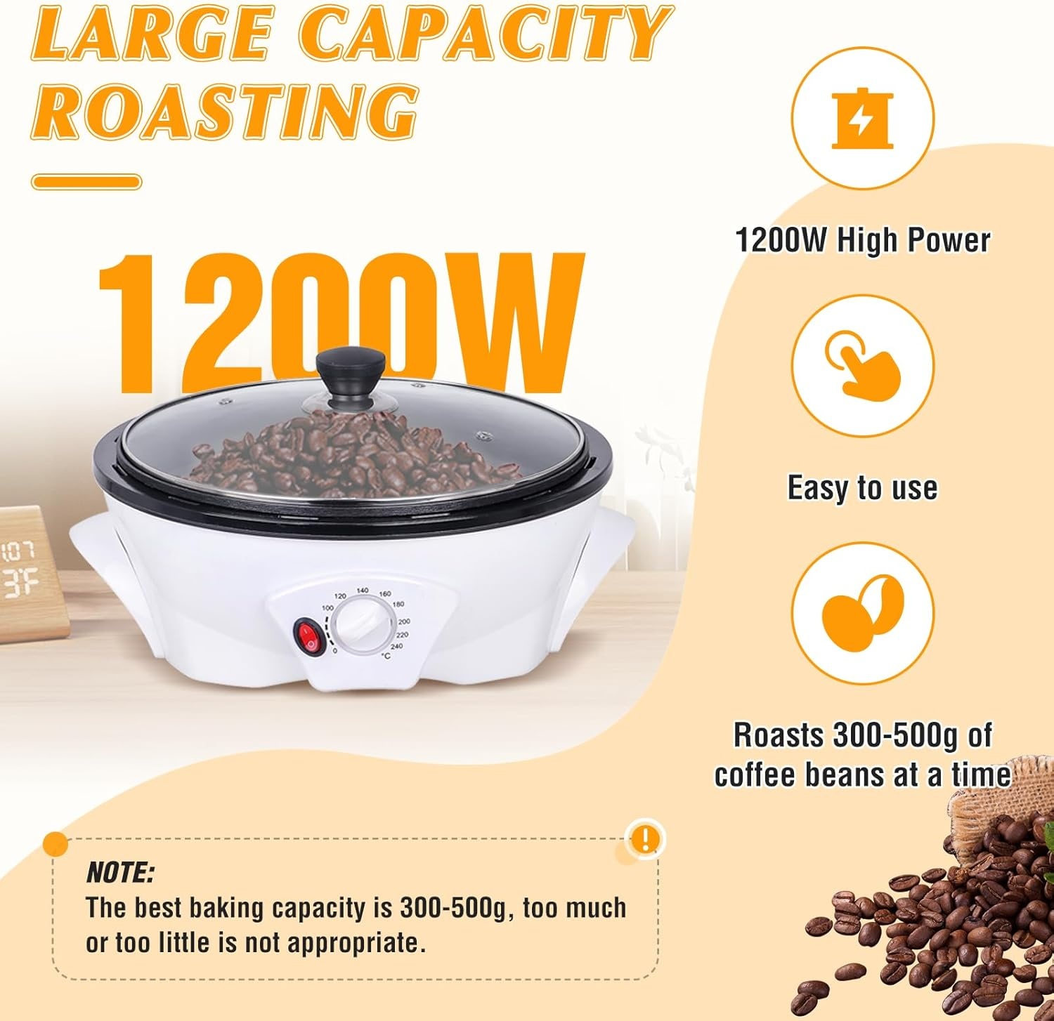 YUCHENGTECH Koffiebrander 500g (54% Korting!)