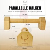 Houten Parallettes | Puch up stands Calisthenics | Handstand Antislip Paralletten voor Gymnastiek, Fitness, Yoga | Handgrepen krachttraining Crossfit-accessoires