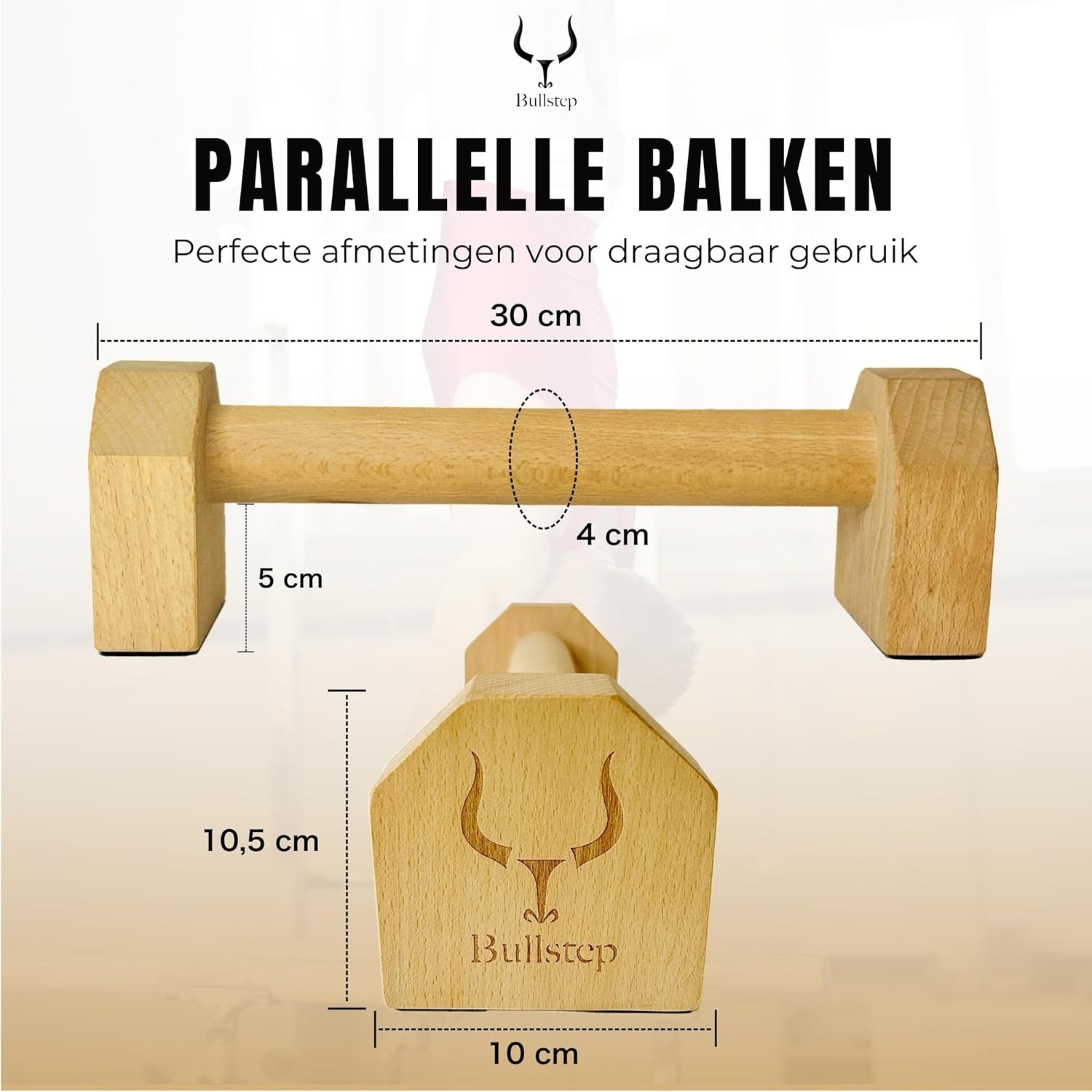 Houten Parallettes | Puch up stands Calisthenics | Handstand Antislip Paralletten voor Gymnastiek, Fitness, Yoga | Handgrepen krachttraining Crossfit-accessoires