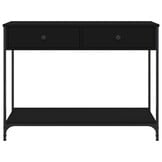 vidaXL Wandtafel 100x34,5x75 cm bewerkt hout zwart