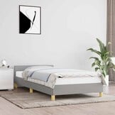 Lichtgrijs bedframe stof 90x200 cm - 52% korting
