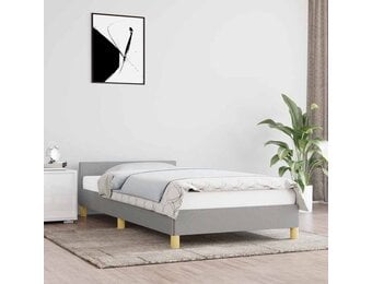 Lichtgrijs bedframe stof 90x200 cm - 52% korting