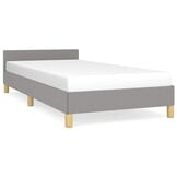 Lichtgrijs bedframe stof 90x200 cm - 52% korting