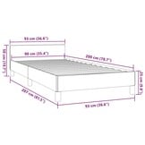 Lichtgrijs bedframe stof 90x200 cm - 52% korting