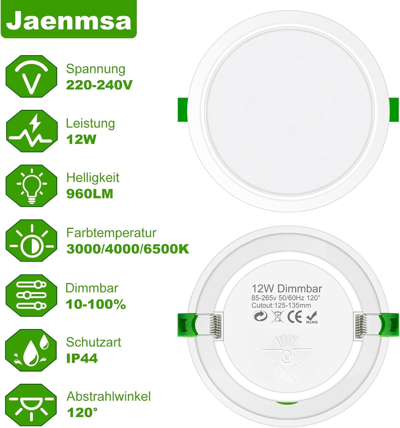 LED Inbouwspots 12W Kleurinstelbaar + 34% Korting | Set van 24