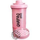 QHAPAQ Proteïneshaker 500ml | Lekvrij, BPA-vrij | Roze Mixbeker met Poedervak | 62% Korting!