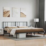 VidaXL Bedframe Metaal Zwart 200x200cm - 34% Korting!