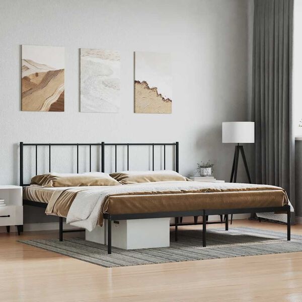 VidaXL Bedframe Metaal Zwart 200x200cm - 34% Korting!