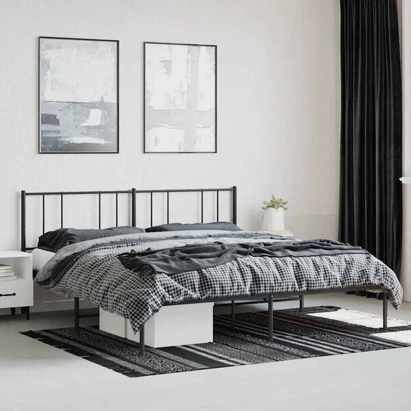 VidaXL Bedframe Metaal Zwart 200x200cm - 34% Korting!