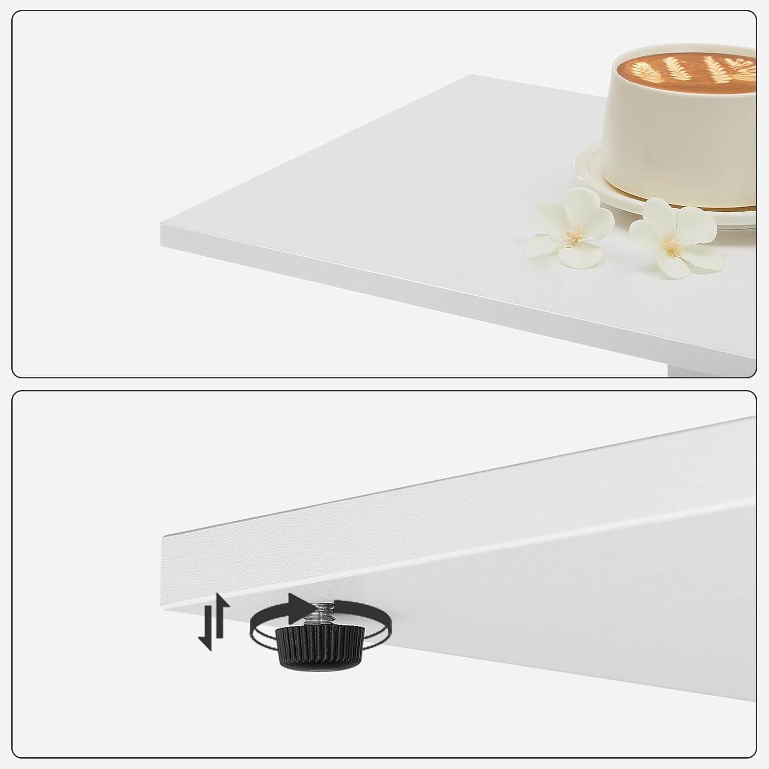 Bijzettafel Wit 53% Korting - Met Laadstation & LED Licht