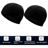 2x Nylon Badmuts Unisex - Zwart - 73% Korting
