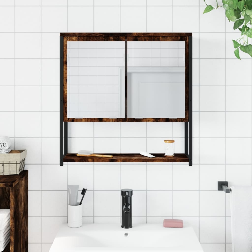 Retouren: Spiegelkast Gerookt Eiken 60x60 cm (53% korting)
